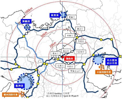 3圏域の物流を結び滋賀経済を活性化