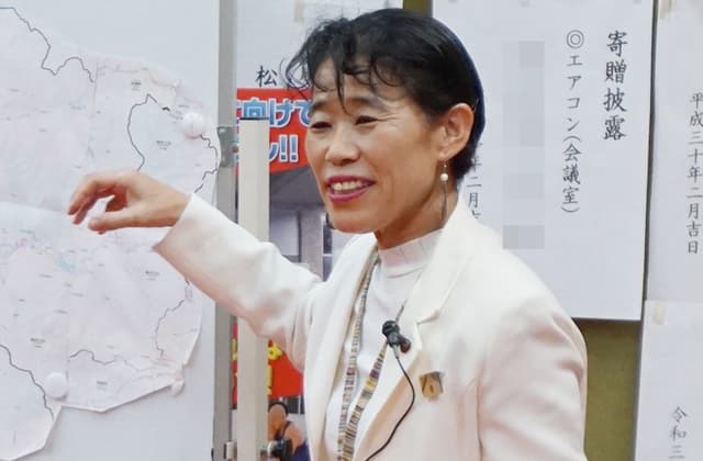 東近江市長選立候補予定の市議・桜氏が市政報告会