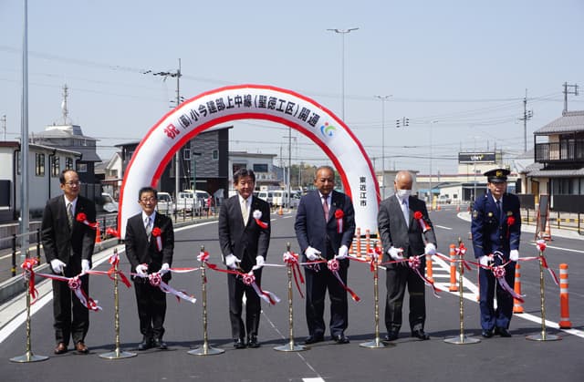 待望の外環「聖徳工区」開通 現地で完成祝うセレモニー