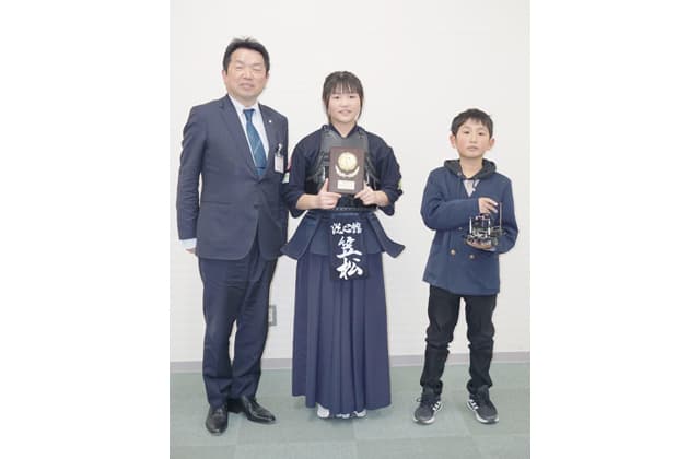 いざ全国大会へ 藤田教育長が激励